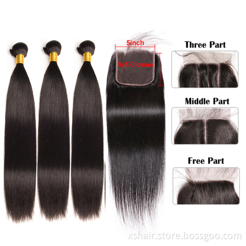 Wholesale virgin Brazilian human hair bundles virgin remy straight hair bundles virgin hair bundles 12a
